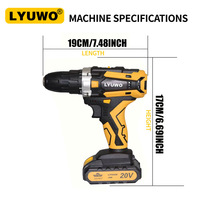 Perceuse sans fil au lithium 20V portable et économique pour les projets de rénovation et de fixation de meubles en atelier et garage