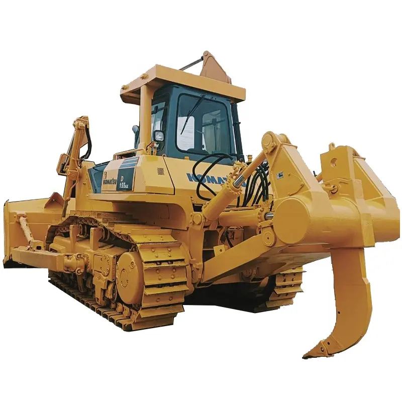 Komatsu รถตักดินไฮดรอลิกตีนตะขาบ D155 D155A รถตักดินมือสองอุปกรณ์หนัก