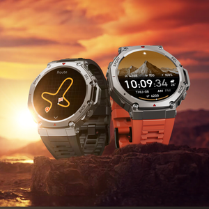 DM58  Faible MOQ 1.43'' Montre connectée GPS BT avec appels, écran AMOLED, 170+ modes sportifs, étanche <span class=keywords><strong>5</strong></span> <span class=keywords><strong>ATM</strong></span>, natation, montre connectée sportive, fréquence cardiaque. - Product Image 1
