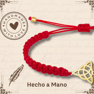 Destiny สร้อยข้อมือลูกปัดสีแดงกับโบว์สีทองสร้อยข้อมือสแตนเลสสไตล์น่ารักสำหรับการป้องกันและโชค - Product Image 3