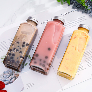 Bottiglia in Vetro Quadrata Francese Personalizzata 350ml 500ml per Caffè Pressato a Freddo, Tè al Latte, Bevande e Succhi con Coperchio - Product Image 6