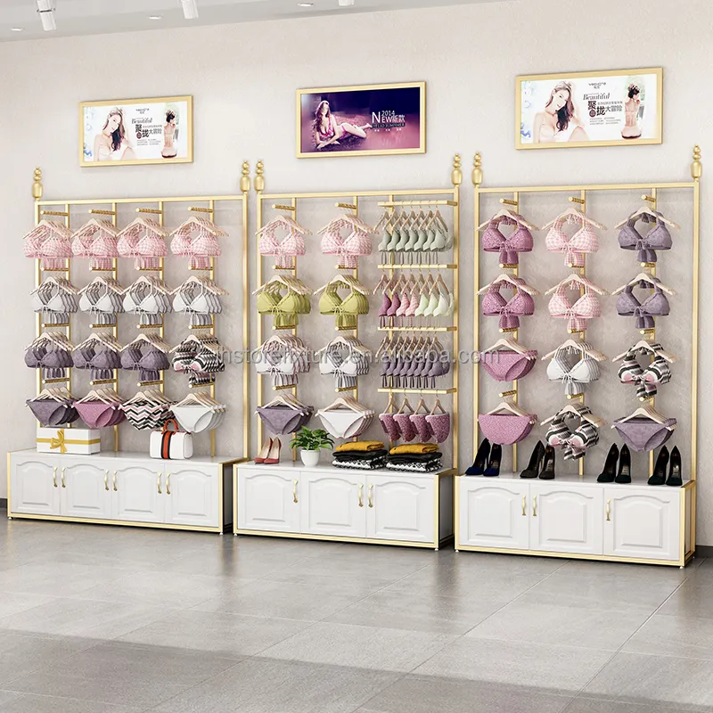 New Design Retail Underwear Display Rack Stainless Steel Customize Display Stand For Lingerie Store