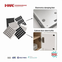 Coussinets de protection en caoutchouc de silicone découpés sur mesure avec adhésif, pour meubles, verre et équipements, fabriqués par HWK Factory