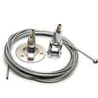 Kit de suspension pour panneau acoustique, panneau en acrylique, câble en acier, pince pour câble, ensemble de câbles de suspension pour plafond acoustique