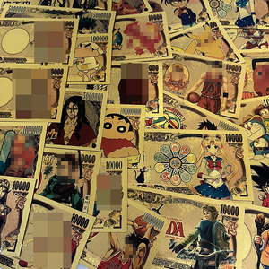 6ชิ้น/เซ็ตหลายแบบการออกแบบอะนิเมะญี่ปุ่น<span class=keywords><strong>มั</strong></span><span class=keywords><strong>ง</strong></span><span class=keywords><strong>ง</strong></span>ะเยนเงินคอลเลกชัน24พันธนบัตรทองชุบ - Product Image 1