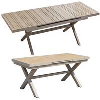 Ensemble de meubles de patio personnalisable OEM/ODM, 11 pièces, table et chaises extensibles en aluminium pour projets commerciaux