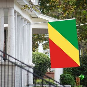 Drapeau de la République du Congo 3x5 pieds en polyester avec deux œillets en laiton, simple couche, pour décoration murale intérieure et extérieure - Product Image 4