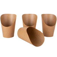 Tasse à emporter de haute qualité personnalisée 8oz 12oz 16oz tasse de frites inclinée en papier Kraft inclinée