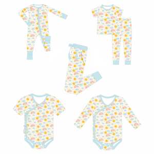 Mameluco de Fibra de Bambú para Bebé, Convertible <span class=keywords><strong>en</strong></span> Pijama de Manga Larga para Recién Nacido, con Cremallera Bidireccional, Personalizable, Cómodo y Transpirable - Product Image 2