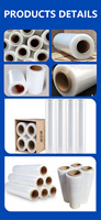 Rouleaux de film étirable pré-étiré en LLDPE de qualité alimentaire, résistant à l'humidité, 500 mm x 300 m