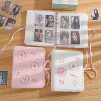 STANDWIDE Peluche Photocard Reliure Manches Livre Mignon Étoile Photocard Titulaire A5 Classeur 6 Anneaux Instax Photo Carte Album