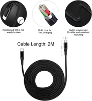Câbles USB tressés en nylon de qualité supérieure câble type-c mâle à type-c mâle pour charger les téléphones et transférer des données