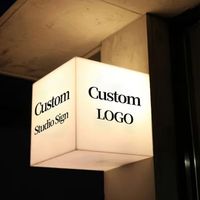 Caisson lumineux rectangulaire publicitaire avec logo personnalisé Caisson lumineux enseigne de commerce extérieur Caisson lumineux LED circulaire