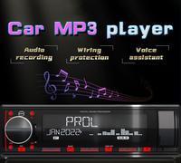 Reproductor de MP3 de audio estéreo con radio de coche de un solo DIN con cargador de coche BT manos libres FM Dual USB TF AUX EQ
