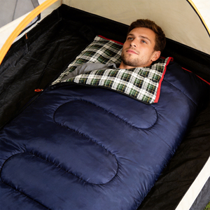 Flannel <b>Lined</b> <b>Sleeping</b> <b>Bag</b> Convertible Warm Lightweight Portable for Camping Hiking Travel Outdoor Use for Adults - Product Image 2