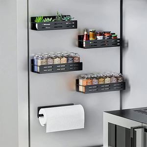 Support mural magnétique auto-adhésif unique pour épices et assaisonnements, organisateur de rangement pour cuisine et réfrigérateur - Product Image 3