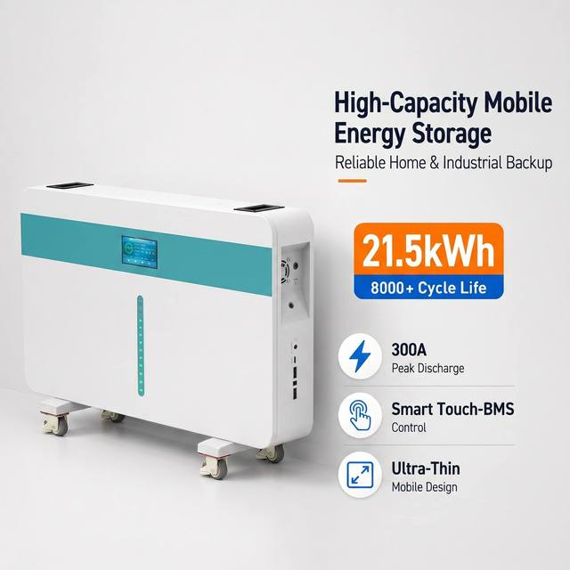 51.2V 420Ah LFP Battery Pack 21kWh with Touch Screen BMS 16S300A 8000cycles Home Appliance Solar Energy