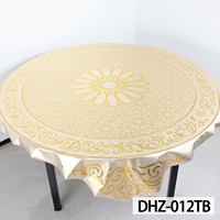 Housse de table ronde en PVC transparent imperméable et résistante à l'huile, personnalisable, protection en plastique pour salle à manger