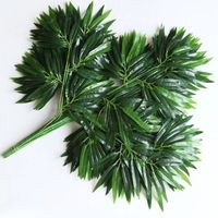 12/20 pièces de feuilles de bambou artificielles, tiges de plantes vertes, branches de feuillage de bambou, feuilles d'arbres artificielles