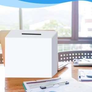 Tự làm tùy biến hộp và bao bì Xổ Số thanh lịch lớn các tông màu trắng hộp 10x10x10 inch chất lượng cao Tặng hộp - Product Image 3