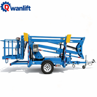 Nouvelle nacelle télescopique araignée multifonctionnelle Wanlift (électrique/diesel/essence/hydraulique) remorquable, capacité 200 kg, hauteur maximale 48,6 m