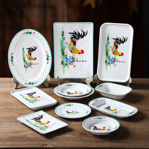 أطباق ميلامين للمطاعم التجارية الراقية، تصميم بسيط، آمنة للغسل في غسالة الأطباق، صحون طعام للمطاعم الصينية - Product Image 1