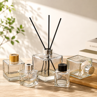 Diffuseur de parfum en verre rond transparent de style nordique 100 ml 200 ml |   Flacon de parfum de haute qualité blanc |   Vente en gros en vrac vide
