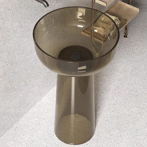 Chine production <span class=keywords><strong>en</strong></span> usine Nouveau Design Transparent Bleu 100% Pur Acrylique Pierre Artificielle Lavabo - Product Image 4