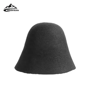 GOLOVEJOY DMZ57 2021New Popular Wholesale Cheap Wool Fedora Felt Hillbilly Hats Circle Top Hats Bucket Hats