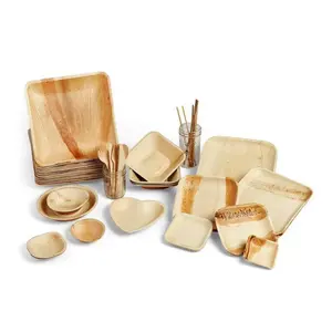 Piatti ecologici per noci di <span class=keywords><strong>Areca</strong></span> disposabili degradabili riciclaggio piatto usa e getta in foglia di palma - Product Image 4