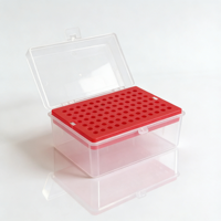 Boîte de rangement professionnelle OEM pour pointes de pipette, anti-fuite, standard, grande capacité, 96 puits, avec couvercle sécurisé, pour fournitures de laboratoire