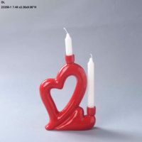 BSCI Factory Custom ized Valentinstag Serie Liebes form Keramik Kerzen glas Hochwertige Home Decoration Keramik Kerzen glas