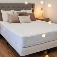 Protège-matelas matelassé en polyester de haute qualité, confortable et sain, anti-acariens, pour chambre à coucher