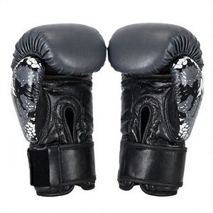 Gants d'entraînement de Muay Thai respirants en similicuir épaissi avec sangle de poignet en Velcro - Product Image 3