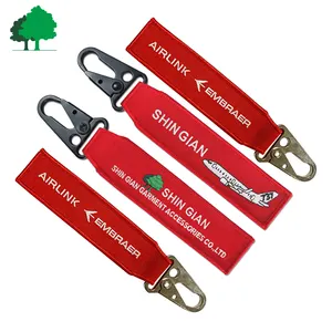 Custom Design Flugzeug Stickerei Schlüssel anhänger Flying Key Chain Key Tag