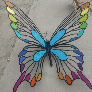 Escultura de Mariposa con Flor de <span class=keywords><strong>Loto</strong></span>, Fundición en Acero Inoxidable, Ángel, Arte para Jardín Exterior, Decoración Personalizable - Product Image 2