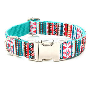 Fabricante Bumopet, <span class=keywords><strong>Collar</strong></span> de perro de nailon duradero con hebilla de Metal, collares de entrenamiento para mascotas con estampado de lujo de estilo bohemio colorido - Product Image 1