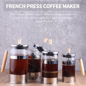 Nouveautés : cafetière à piston en <span class=keywords><strong>bambou</strong></span> avec bouton et poignée en bois. Mini machine à <span class=keywords><strong>café</strong></span> et à thé pour la maison, 34 oz, système de filtration à 4 niveaux - Product Image 5