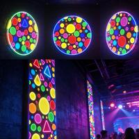Plancher de danse lumineux au néon, décorations de fête au néon, décoration réactive aux UV, luminescence dans le noir