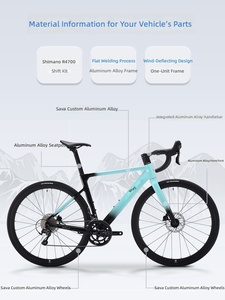 Bicicleta de <span class=keywords><strong>Carretera</strong></span> <span class=keywords><strong>SAVA</strong></span> EX7-S de 26 Pulgadas, Estilo Racing, de Aleación de Aluminio, Nivel Básico, 20 Velocidades, Frenos de Disco Hidráulicos, Apta para Adolescentes - Product Image 5