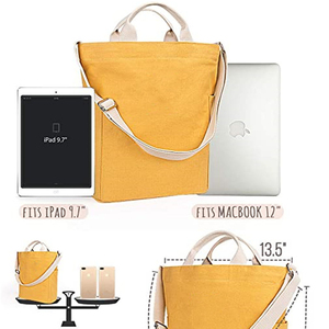 Solid Color Pure Cotton Canvas Tote <strong>Bag</strong> Oversized Minimalist Fashion Shoulder Carryall <strong>for</strong> College Students Washable <strong>Uni</strong> Student - Product Image 6