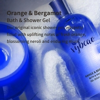 Gel Douche Liquide Orange Bergamote 500ml Extrait de Néroli Nettoyage en Profondeur Contrôle du Sébum Hydratant Parfum Agrumes Frais Longue Durée