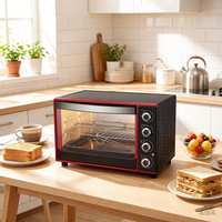 Horno de cocina de gran calidad, horno eléctrico de mesa portátil con Control de perilla de 30L para hornear
