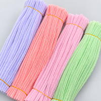 Batang Chenille Bulu Halus 6mm 30cm, Kawat Bulu untuk Kerajinan DIY, Bunga Buatan Tangan, Grosir, Pemasok Langsung Pabrik