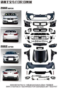 Hot Bán Cho BMW <span class=keywords><strong>3</strong></span> Loạt 2012 2019 F30 F35 Nâng Cấp Để 2024 G20 G28 M-Công Nghệ Cơ Thể Kit Xe Mui Xe Bumper Đèn Pha Đèn Hậu - Product Image 6