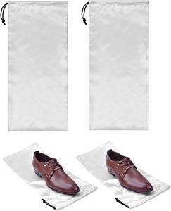 Housses de chaussures de luxe avec logo personnalisé, sac de rangement anti-poussière en soie, grand sac à cordon en satin pour sacs à main - Product Image 4