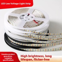 Lampu Strip LED 12V 24V Dual Row 240 LED Patch 2835 Lebar 10MM Tahan Air IP44 untuk Penggunaan Luar Ruangan dan Dalam Ruangan