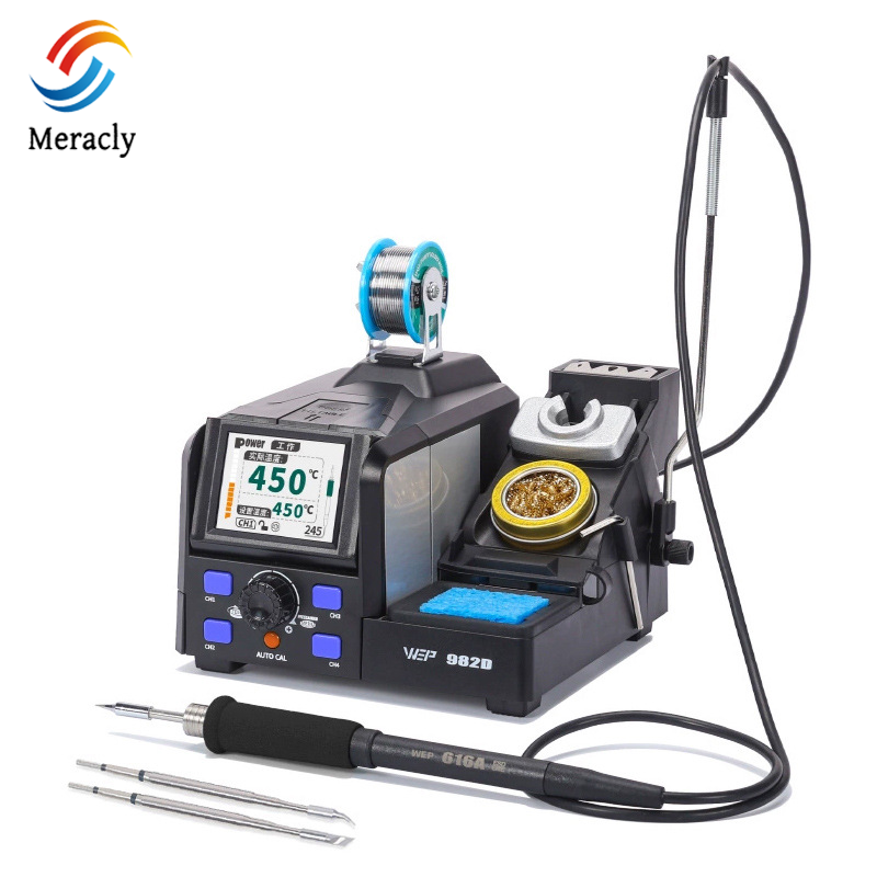 Meracly WEP982D интеллектуальная прецизионная паяльная станция многофункциональная 210/245 быстрый нагрев, высокая точность, постоянная температура