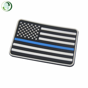 Özel amerikan açık ince mavi çizgi PVC yamalar sırt çantası/giyim/şapka - Product Image 6