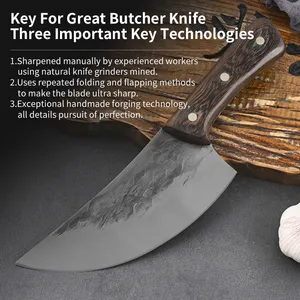 Coltello da disosso forgiato dal design semplice coltello da macellaio coltelli da cucina coltelli da cucina in acciaio inossidabile forgiato mannaia da carne